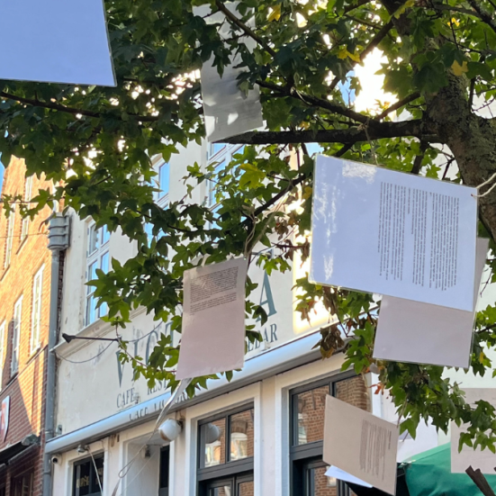 Bøger der hænger i træer