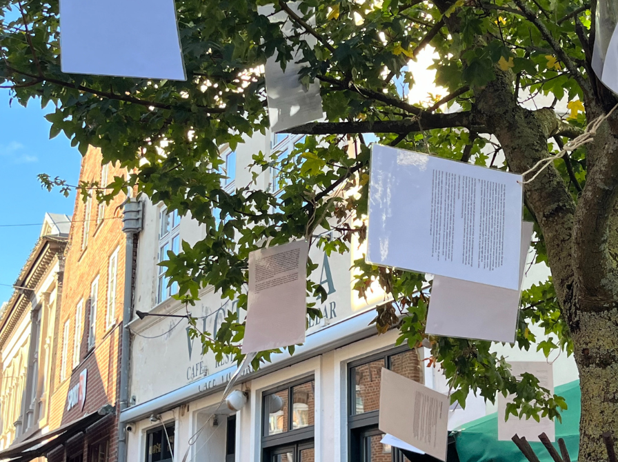 Bøger der hænger i træer